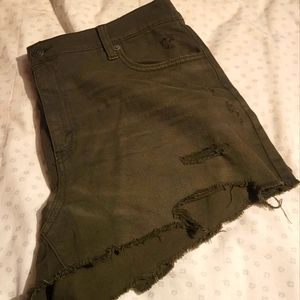 Aerie Shorts Dark Olive Green